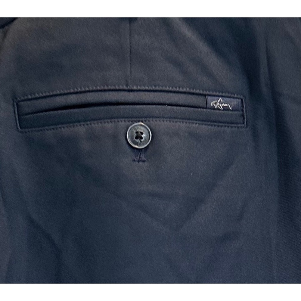 Greg Norman Shark Mens Navy Blue Golf Pant Flat Front Performance Trousers 40x30